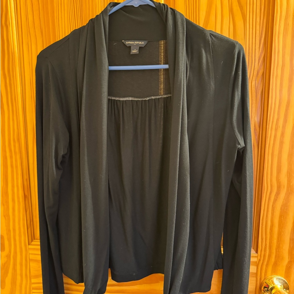 Banana Republic Black Open Front Cardigan-small